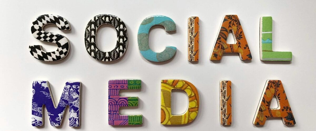 assorted-color social media signage